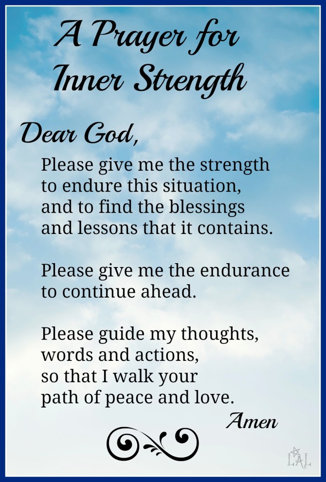 Prayer for Inner Strength  SUPPORT FOR OSCAR PISTORIUS